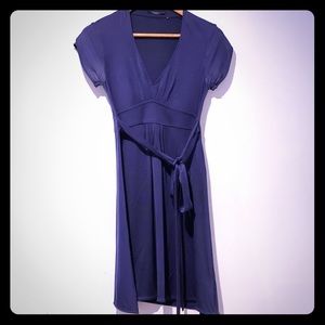 Elie Tahari Navy V-neck Dress